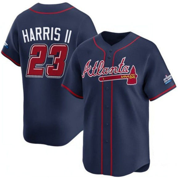 Atlanta Braves #23 Michael Harris II Navy Puhics 2025 Speedway Classic Alternate Limited Stitched Jersey
