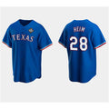 Texas Rangers #28 Jonah Heim Royal Puhics 2023 World Series Stitched Jersey