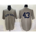 New York Yankees #43 Jonathan Lo¨¢isiga Gray Puhics Cool Base Stitched Jersey