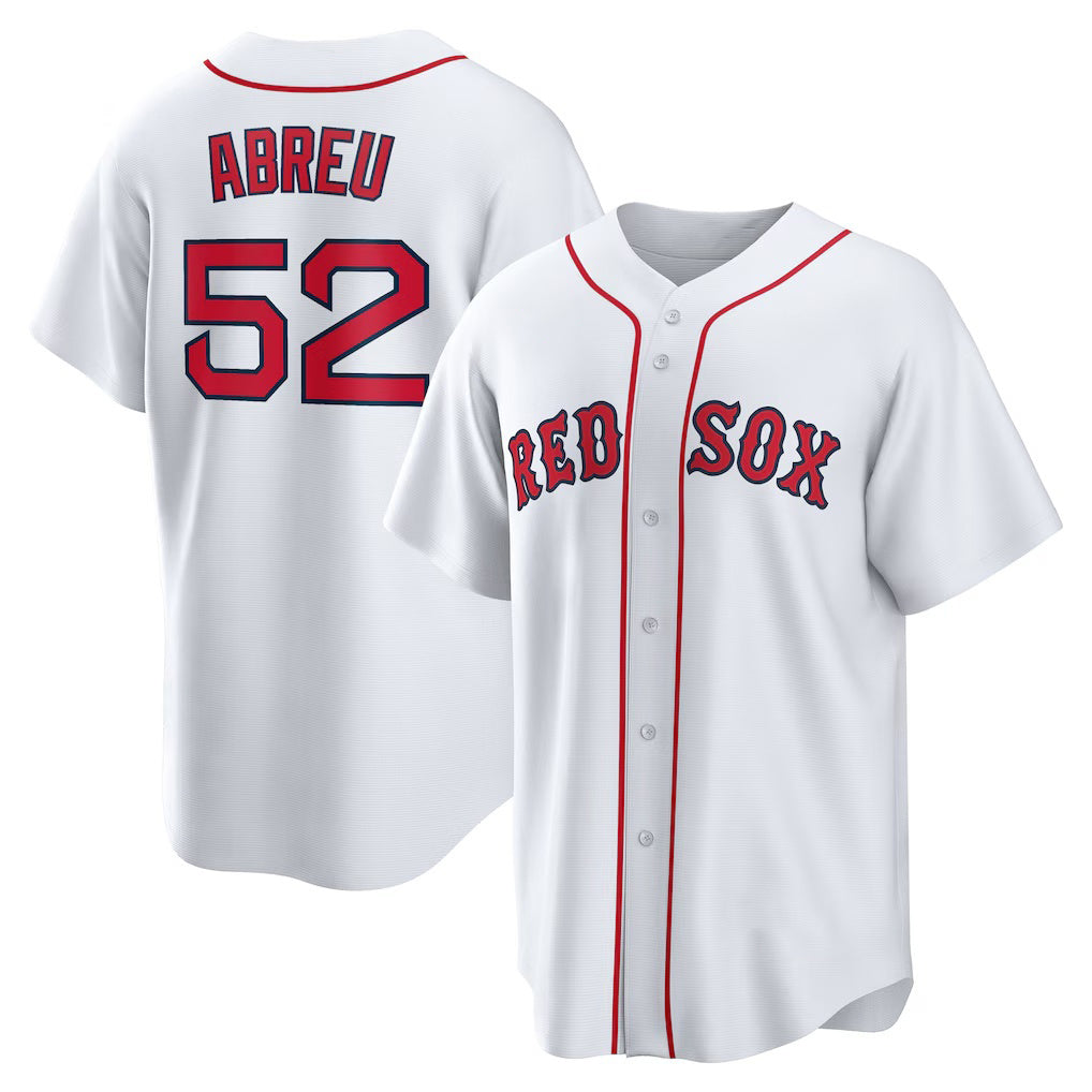 Boston Red Sox #52 Wilyer Abreu White Puhics Home Replica Jersey