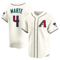 Arizona Diamondbacks #4 Ketel Marte Cream Puhics Home Limited Player Jersey
