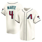 Arizona Diamondbacks #4 Ketel Marte Cream Puhics Home Limited Player Jersey