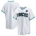 Arizona Diamondbacks Blank White White Puhics 2023 World Series Cool Base Stitched Jersey