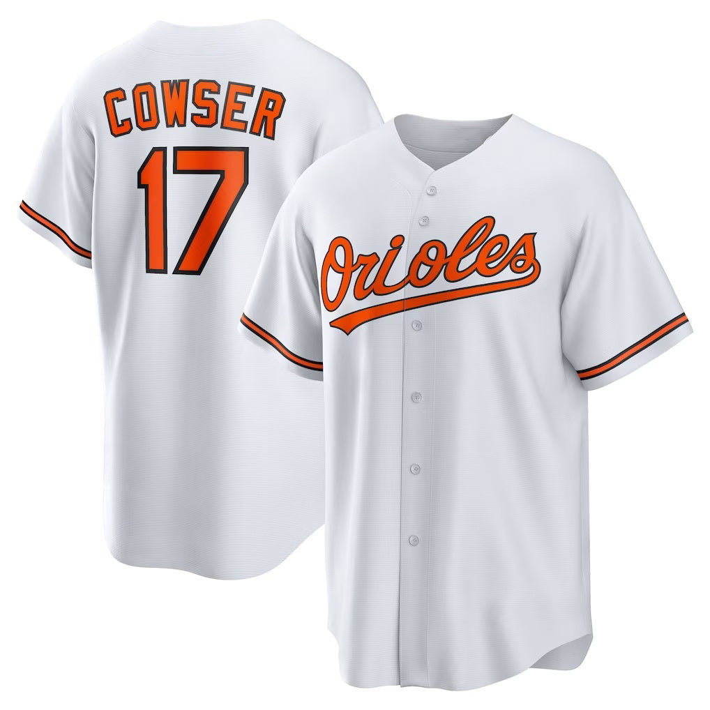Baltimore Orioles #17 Colton Cowser White Puhics Home Replica Jersey