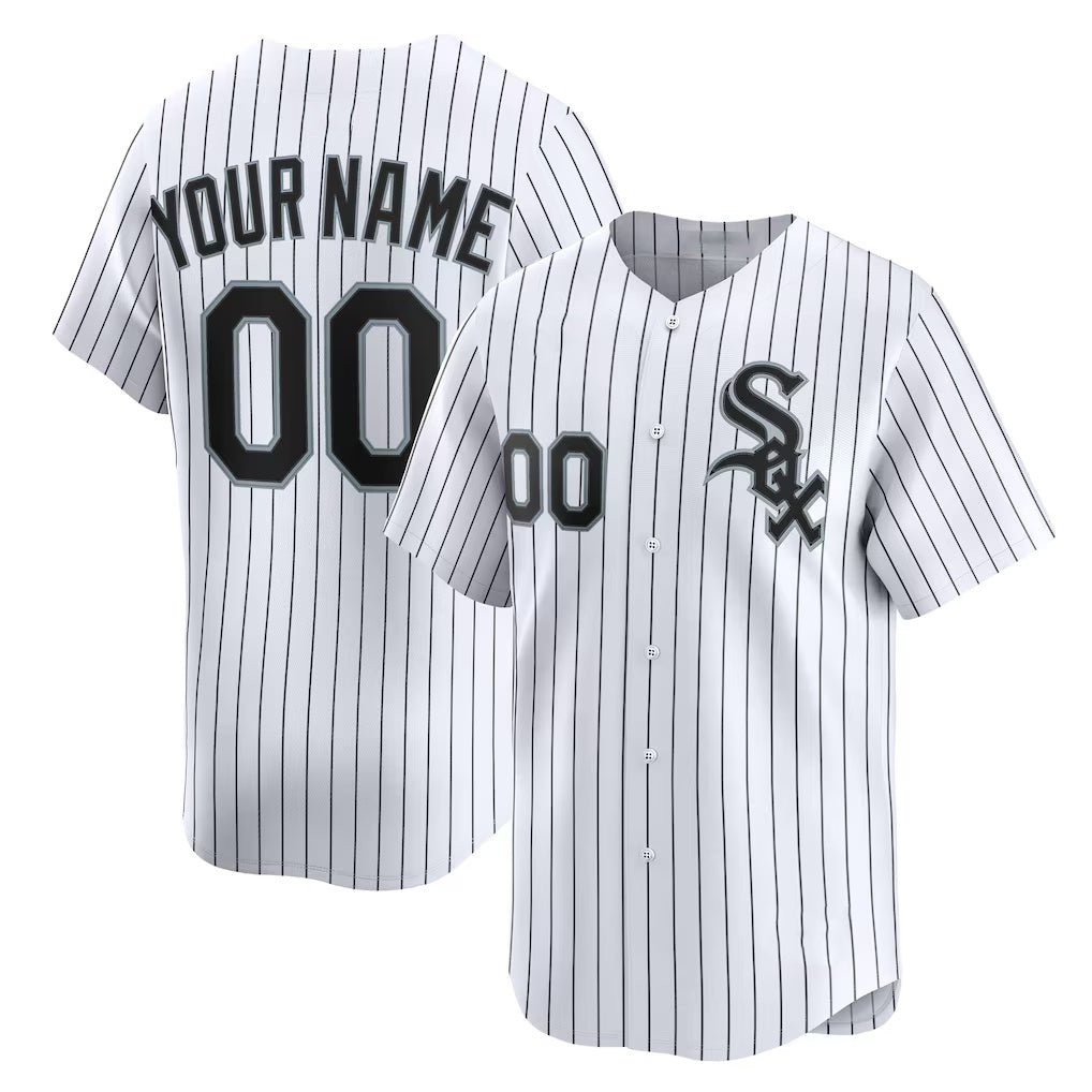 Custom Chicago White Sox White Puhics Home Limited Jersey