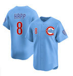 Chicago Cubs #8 Ian Happ Blue Puhics 2024-25 2nd Alternate Limited Stitched Jersey