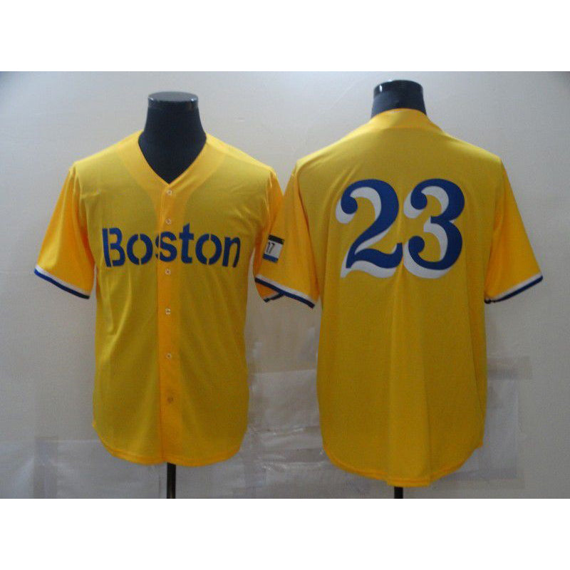 Boston Red Sox #23 No name Yellow Puhics Game 2021 Jerseys