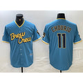 Milwaukee Brewers #11 Jackson Chourio Blue Puhics 2022 City Connect Cool Base Stitched Jersey