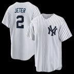 New York Yankees #2 Derek Jeter White Puhics Home Retired Player Replica Jersey