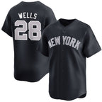 New York Yankees #28 Austin Wells Navy Puhics 2025 Alternate Limited Stitched Jersey