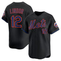 New York Mets #12 Francisco Lindor Black Puhics Alternate Limited Jersey