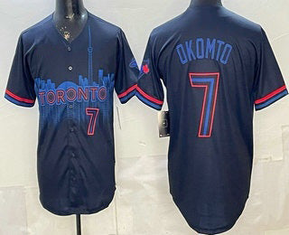 Toronto Blue Jays #7 Kazuma Okamoto Black Puhics City Limited Jersey