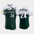Colorado Rockies #24 Ryan McMahon 2022 Green Puhics City Connect Flex Base Stitched Jersey