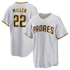 San Diego Padres #22 Mason Miller White Puhics Home Replica Jersey
