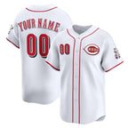 Custom Cincinnati Reds White Puhics Home Limited Jersey