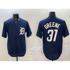 Detroit Tigers #31 Riley Greene Navy Puhics Cool Base Stitched Jersey