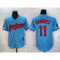 Cleveland Guardians #11 Jos¨¦ Ram¨ªrez Blue Puhics Vapor Premier Limited Stitched Jersey