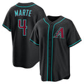Arizona Diamondbacks #4 Ketel Marte Black Puhics Alternate Replica Jersey