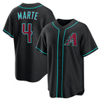 Arizona Diamondbacks #4 Ketel Marte Black Puhics Alternate Replica Jersey