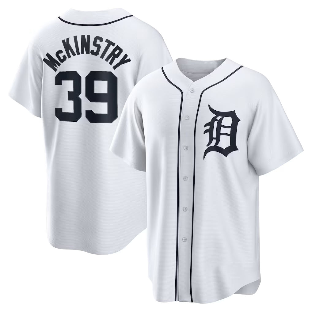 Detroit Tigers #39 Zach McKinstry White Puhics Home Replica Jersey