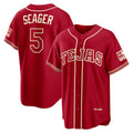 Texas Rangers #5 Corey Seager Red Puhics 2026 City Connect Stadium Jersey
