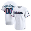 Custom Miami Marlins White Puhics Home Limited Jersey
