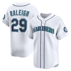 Seattle Mariners #29 Cal Raleigh White Puhics Home Limited Player Jersey