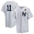New York Yankees #11 Anthony Volpe White Puhics 2024 World Series Cool Base Stitched Jersey