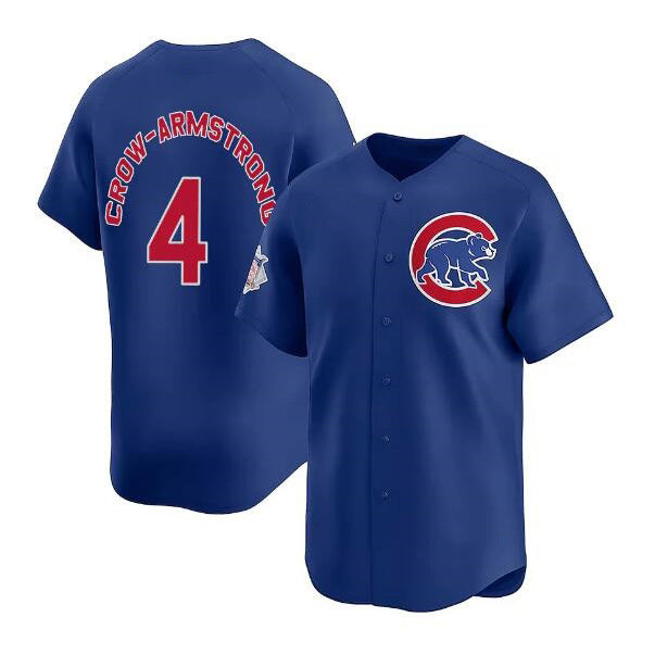 Chicago Cubs #4 Pete Crow-Armstrong Royal Puhics Limited Stitched Jersey
