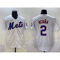 New York Mets #2 Luisangel Acuna White Puhics Cool Base Stitched Jersey