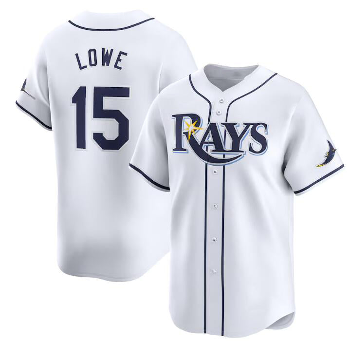 Tampa Bay Rays #15 Josh Lowe White Puhics Home Limited Stitched Jersey