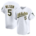 Oakland Athletics #5 Jacob Wilson White Puhics Home Limited Player Jersey