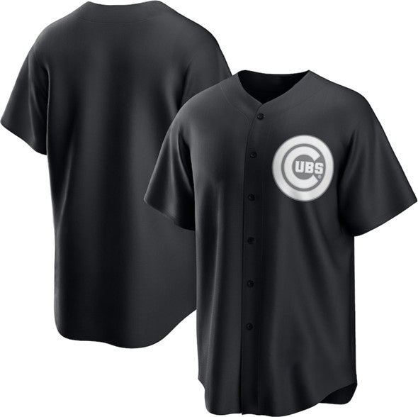 Chicago Cubs Blank Black Puhics Lights Out Limited Stitched Jersey
