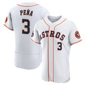 Houston Astros #3 Jeremy Pena 2022 World Series White Puhics Flex Base Stitched Jersey
