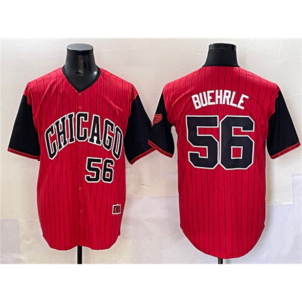 Chicago White Sox #56 Mark Buehrle Red Black Puhics 2025 City Connect Limited Stitched Jersey