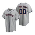 Custom Houston Astros Gray Puhics Stitched Cool Base Road Jersey