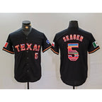 Texas Rangers #5 Corey Seager Black Puhics Rainbow Mexico Cool Base Stitched Jersey