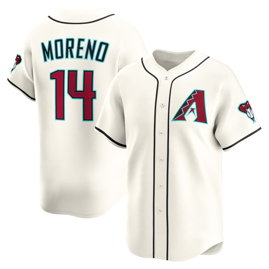 Arizona Diamondbacks #14 Gabriel Moreno Cream Puhics Home Limited Player Jersey