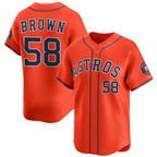 Houston Astros #58 Hunter Brown Orange Puhics 2025 Alternate Limited Stitched Jersey