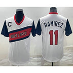 Cleveland Indians #11 Jose Ramirez White Puhics 2021 Little League Classic Stitched Jersey