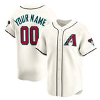 Custom Arizona Diamondbacks Cream Puhics Home Limited Jersey