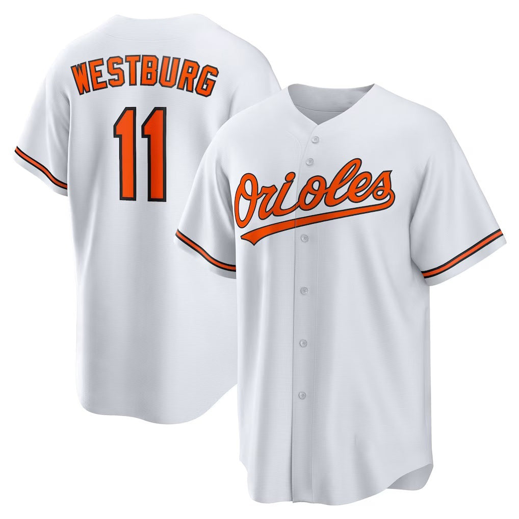 Baltimore Orioles #11 Jordan Westburg White Puhics Home Replica Jersey