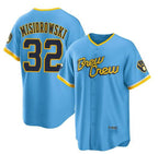 Milwaukee Brewers #32 Jacob Misiorowski Powder Blue Puhics City Connect Cool Base Stitched Jersey