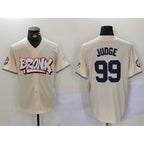 New York Yankees #99 Aaron Judge Cream Puhics Limited Stitched Jersey 2
