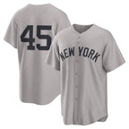 New York Yankees #45 Gerrit Cole Gray Puhics Road Replica Jersey