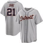 Detroit Tigers #21 Jackson Jobe Gray Puhics Cool Base Stitched Jersey