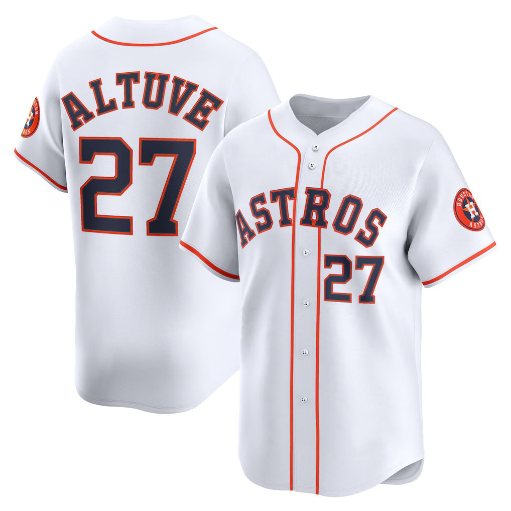 Houston Astros #27 Jose Altuve White Puhics Home Limited Player Jersey