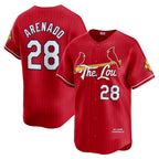 St. Louis Cardinals #28 Nolan Arenado Red Puhics 2024 City Connect Limited Player Jersey