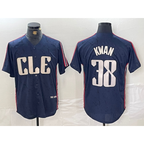 Cleveland Guardians #38 Steven Kwan Navy Puhics 2024 City Connect Limited Stitched Jersey