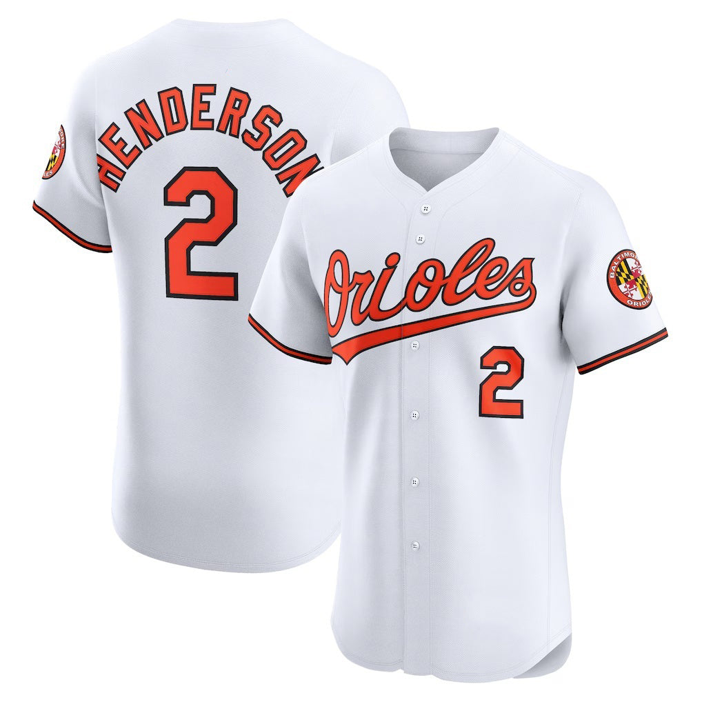 Baltimore Orioles #2 Gunnar Henderson White Puhics Home Elite Jersey